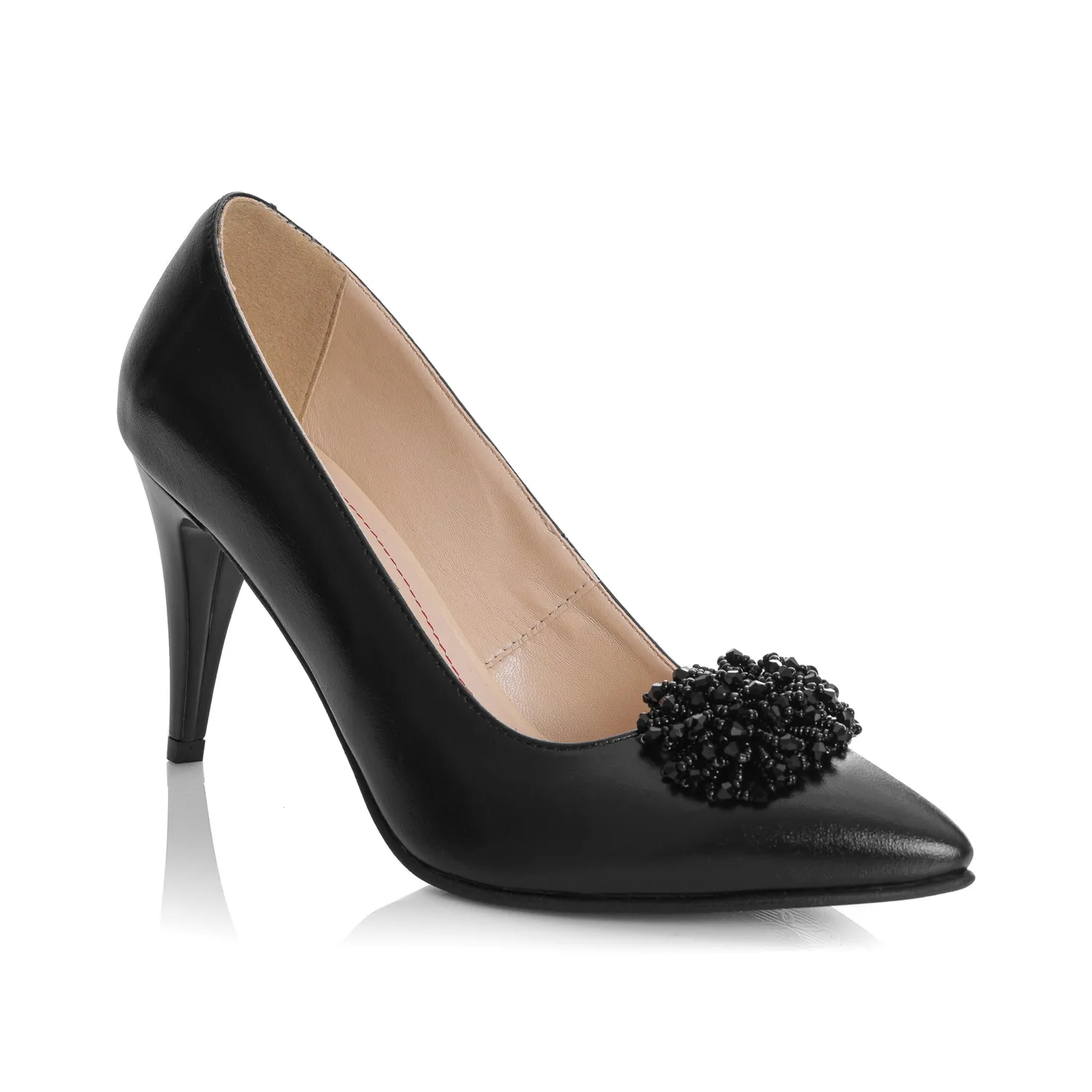 Catinca Shoes A42 N pantofi dama negru box piele