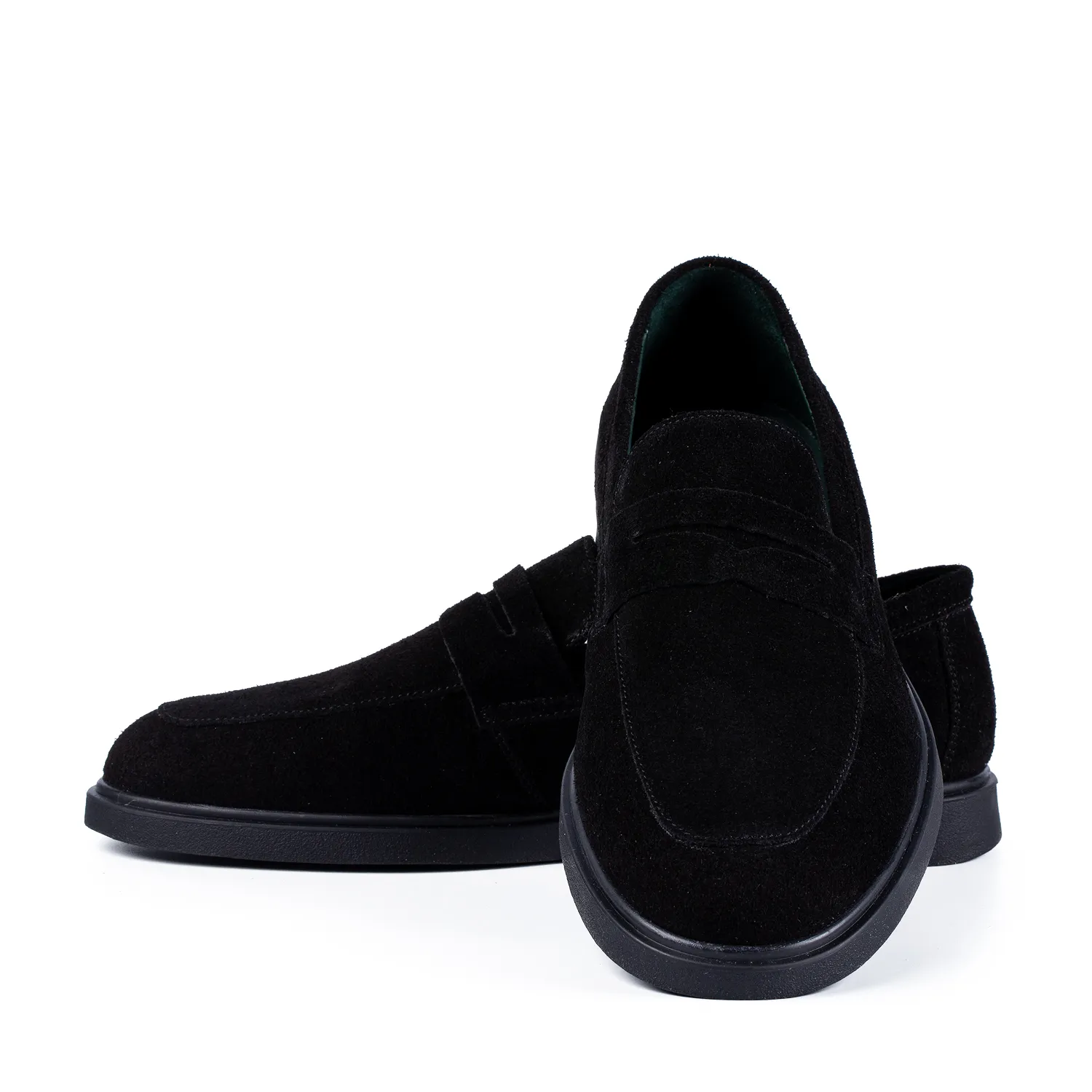 Lucas Shoes Ezra mocasini negri velur piele
