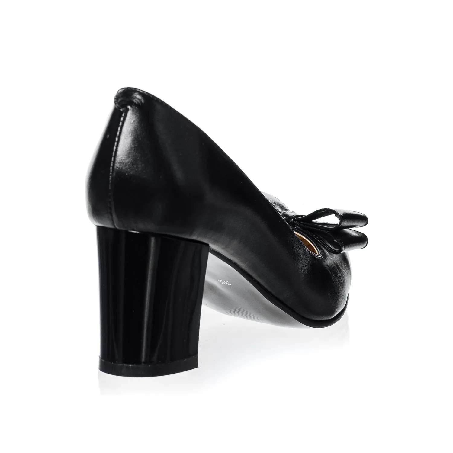 Catinca Shoes A20 pantofi dama piele negru funda