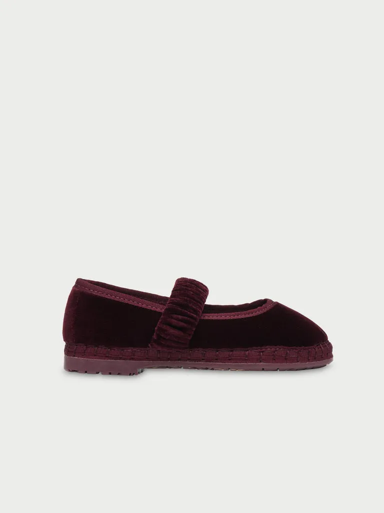 Flagelus Mafalda Wine pantofi copii bordo