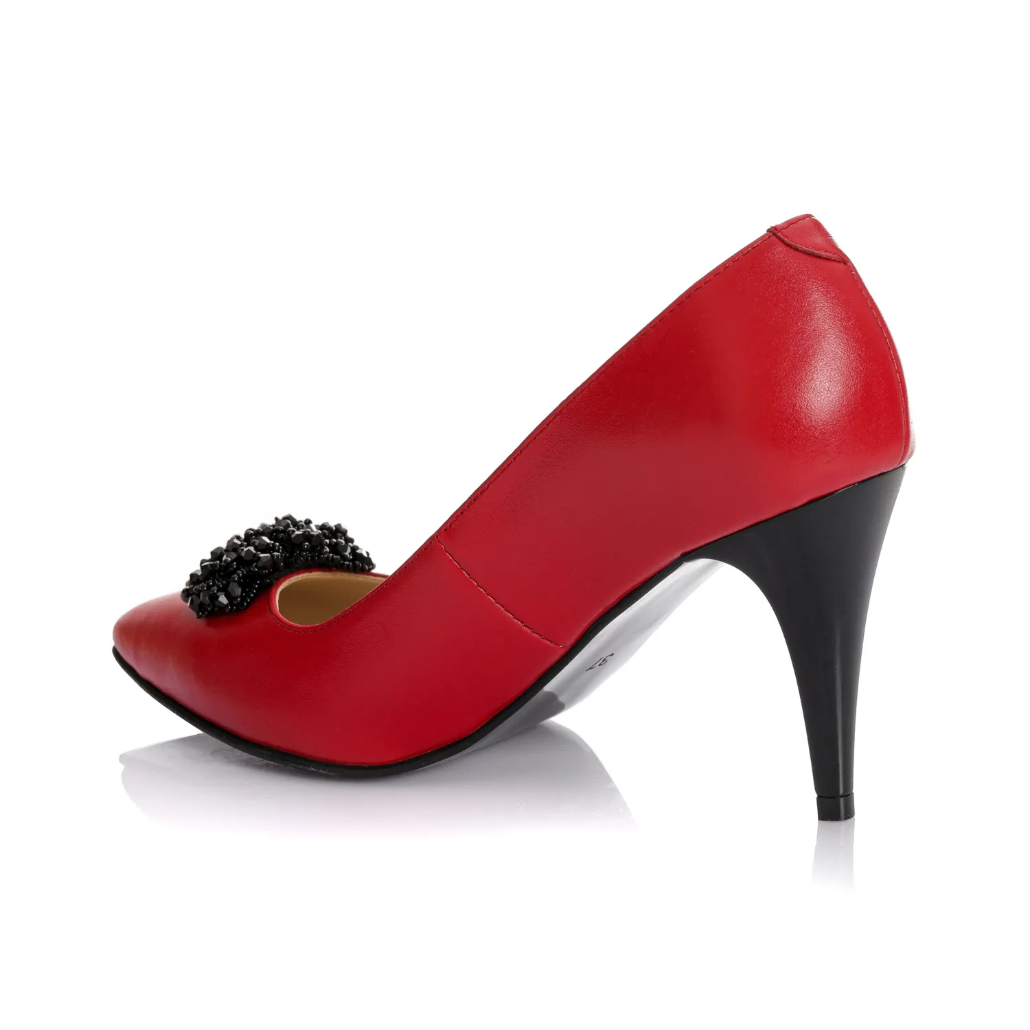 Catinca Shoes A42 RB pantofi dama piele naturala rosu