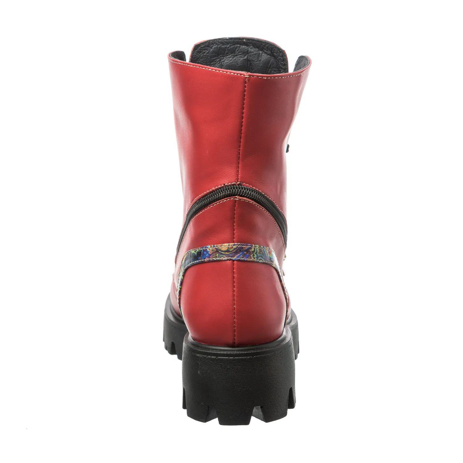 Catinca Shoes BC29 RBP bocanci dama rosu box piele naturala