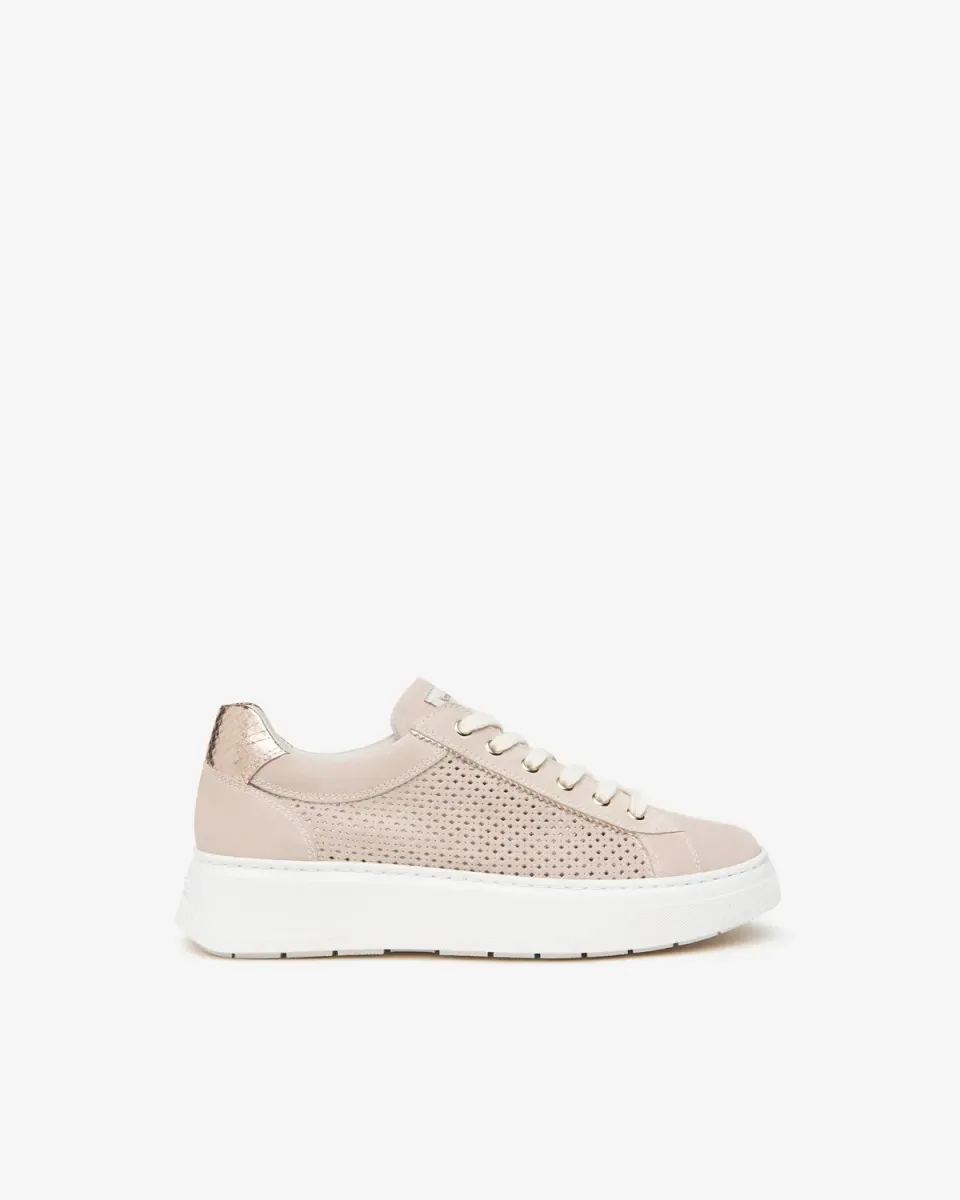 Sneakers damă NeroGiardini piele întoarsă și textil vară