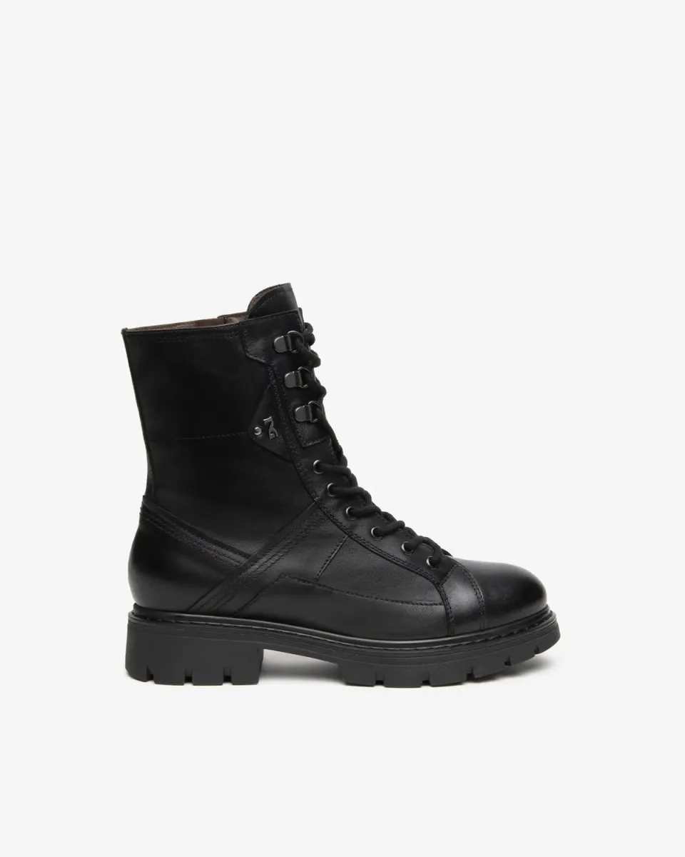 NeroGiardini ghete combat piele damă toc 30mm