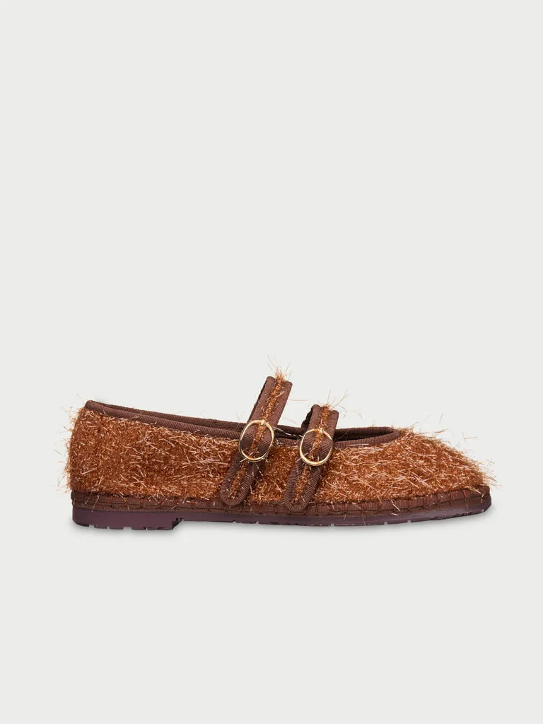 Flagelus Claire Frisson Cuero pantofi Mary Jane maro