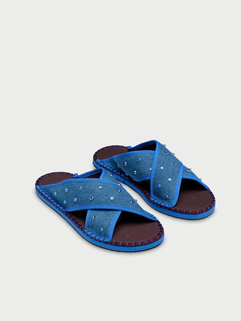 Flagelus Anne Denim sandale denim albastru