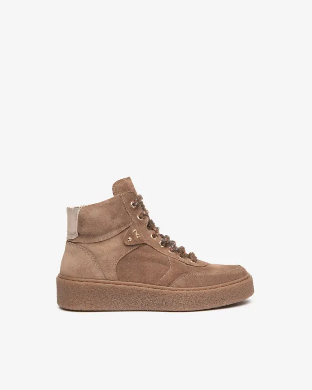 NeroGiardini sneakers damă platformă înaltă velur