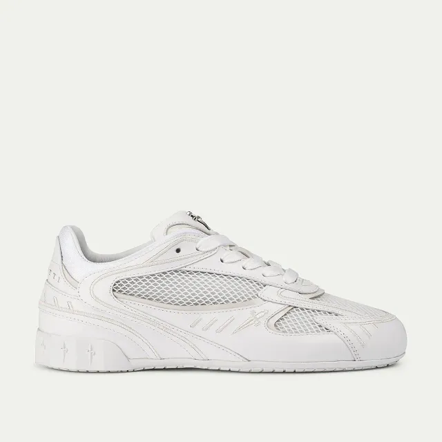 Cesare Paciotti Drift sneakers dama albi piele cu mesh