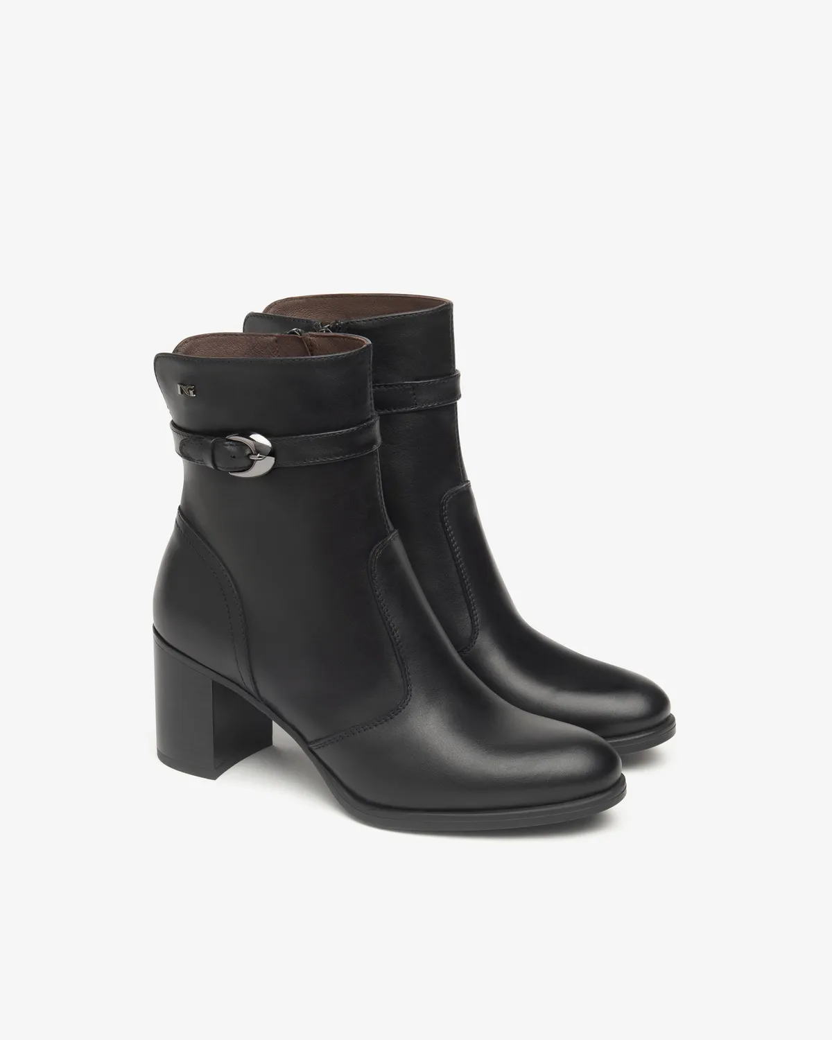 Botine NeroGiardini dama piele naturala negre