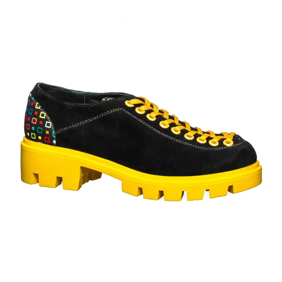 Catinca Shoes X2 NAPC pantofi dama piele negru patratele