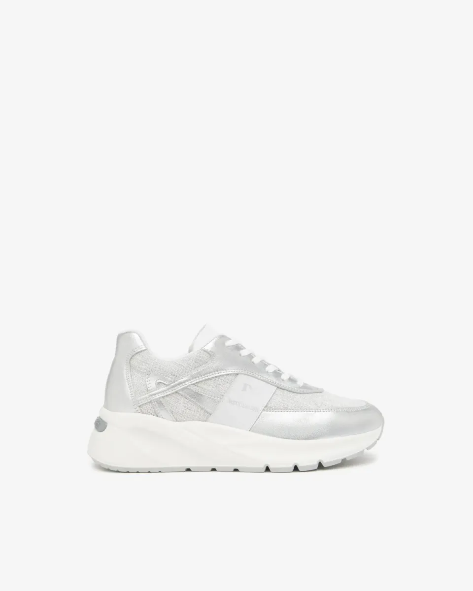 NeroGiardini sneakers damă piele întoarsă și textil