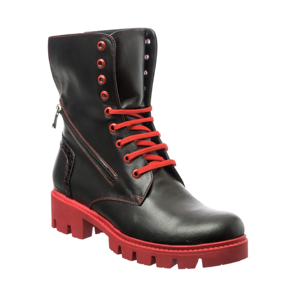 Catinca Shoes BC22 NBC bocanci piele negru croco