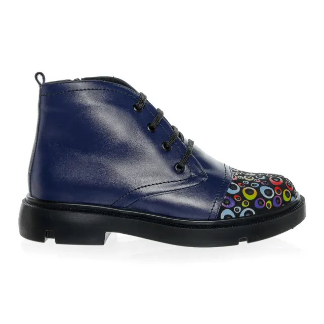 Catinca Shoes BC17 ghete dama piele cerculete colorate