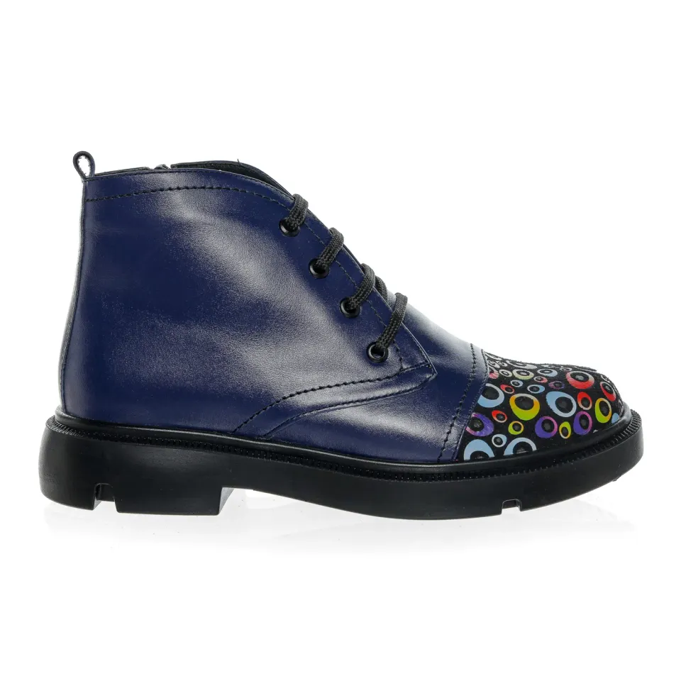 Catinca Shoes BC17 ghete dama piele cerculete colorate