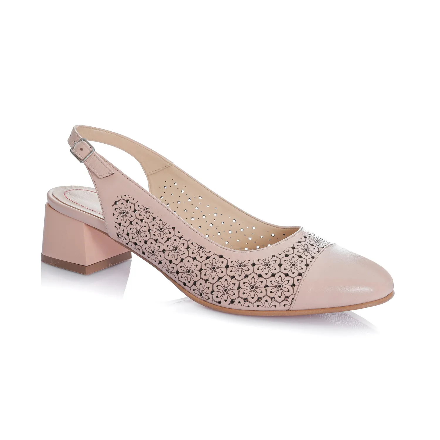 Catinca Shoes D16 NU sandale dama nude box piele naturala