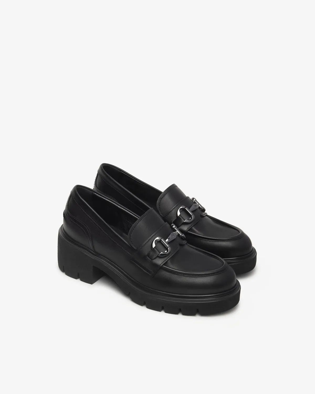Mocasini Dama NeroGiardini cu Toc 60 mm Piele
