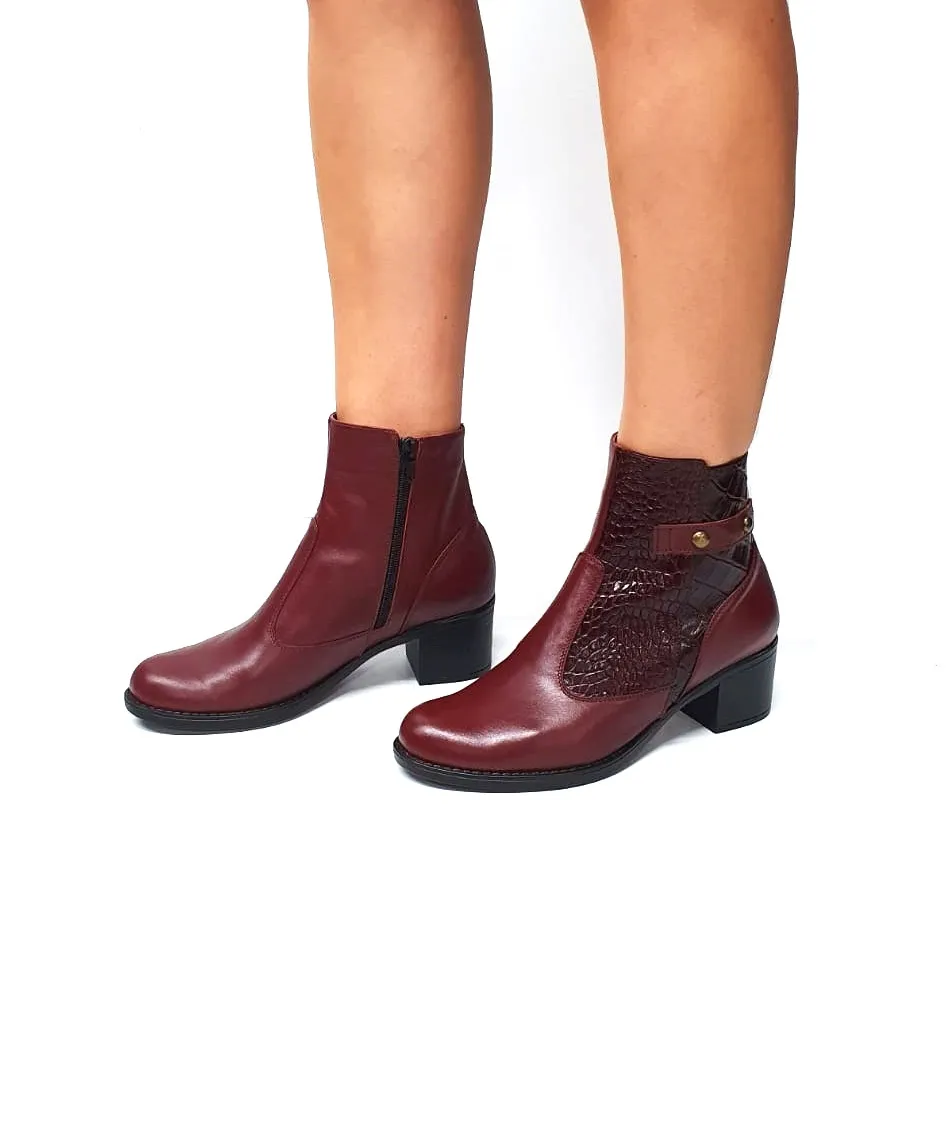 Catinca Shoes GX53 BoBC ghete piele bordo croco