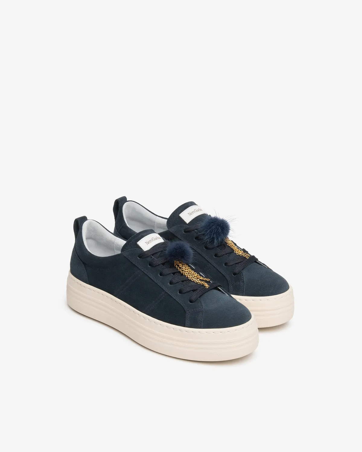NeroGiardini sneakers damă piele întoarsă cu platformă