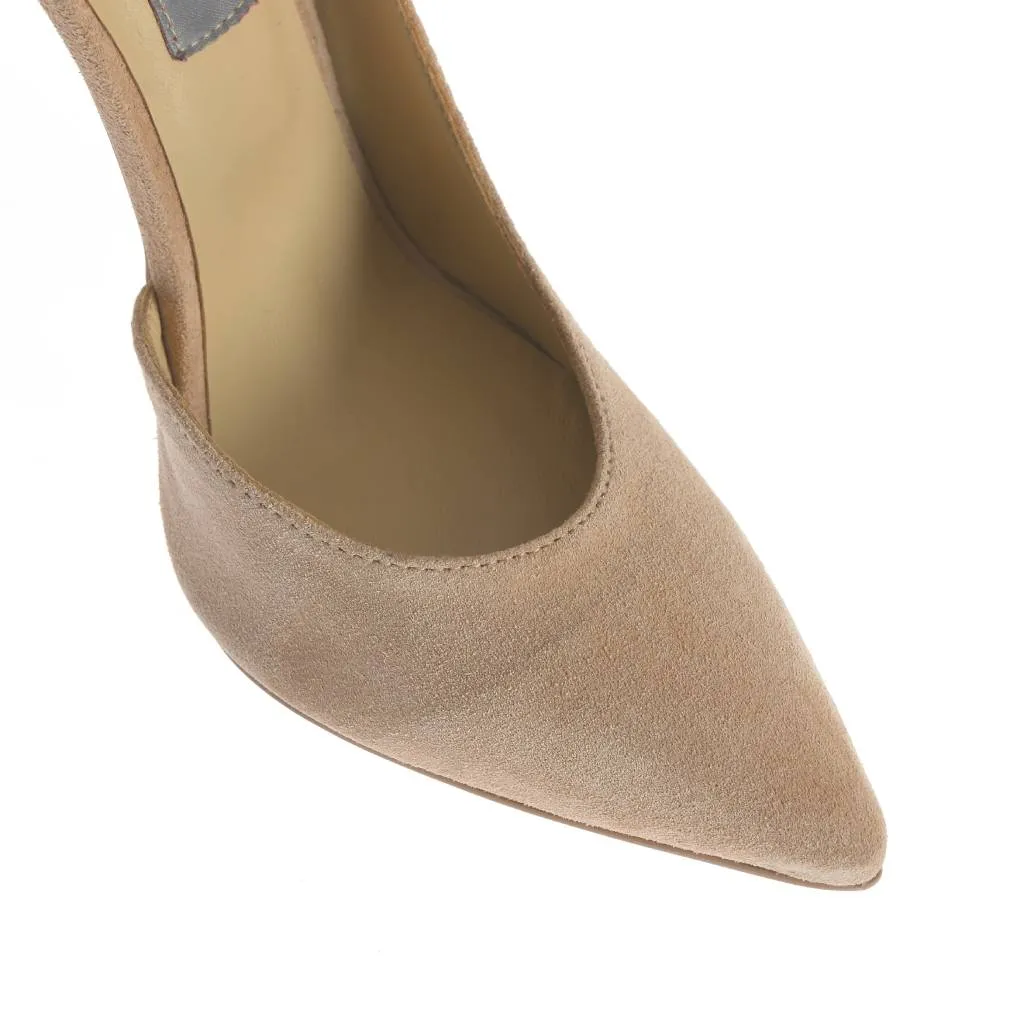 Ana Urbana Shoes Emma pantofi bej stiletto înalți