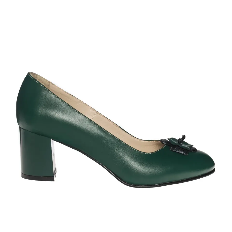 Catinca Shoes R6 V pantofi dama piele naturala verde