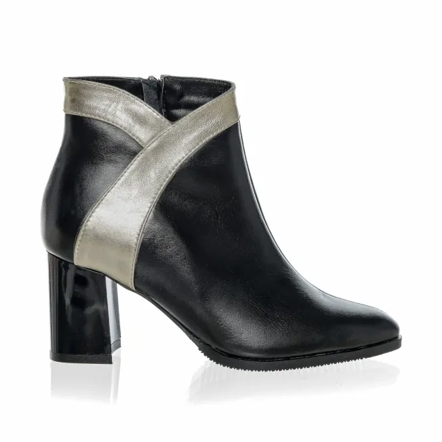 Catinca Shoes GX44 NAU ghete dama piele negru box auriu