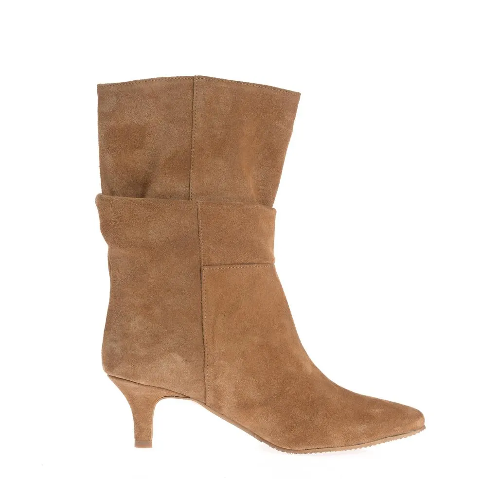 Ana Urbana Shoes Amelia cizme camel piele întoarsă