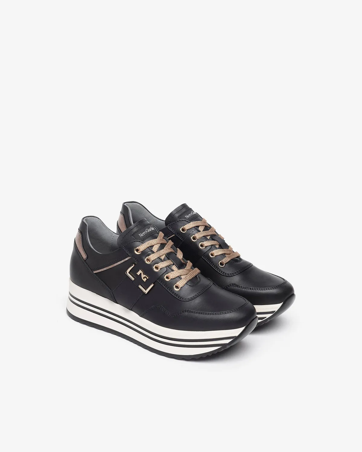 NeroGiardini sneakers damă piele branț DryGo iarnă