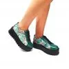 Catinca Shoes X3 VBPV pantofi piele verde box pictura