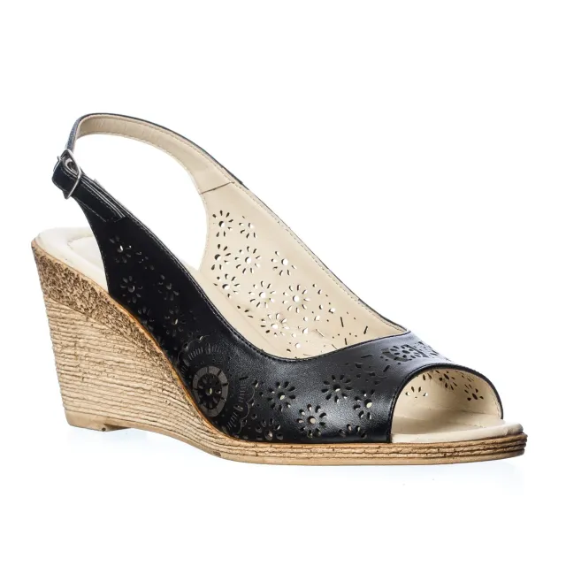 Catinca Shoes P28 N sandale damă piele negru