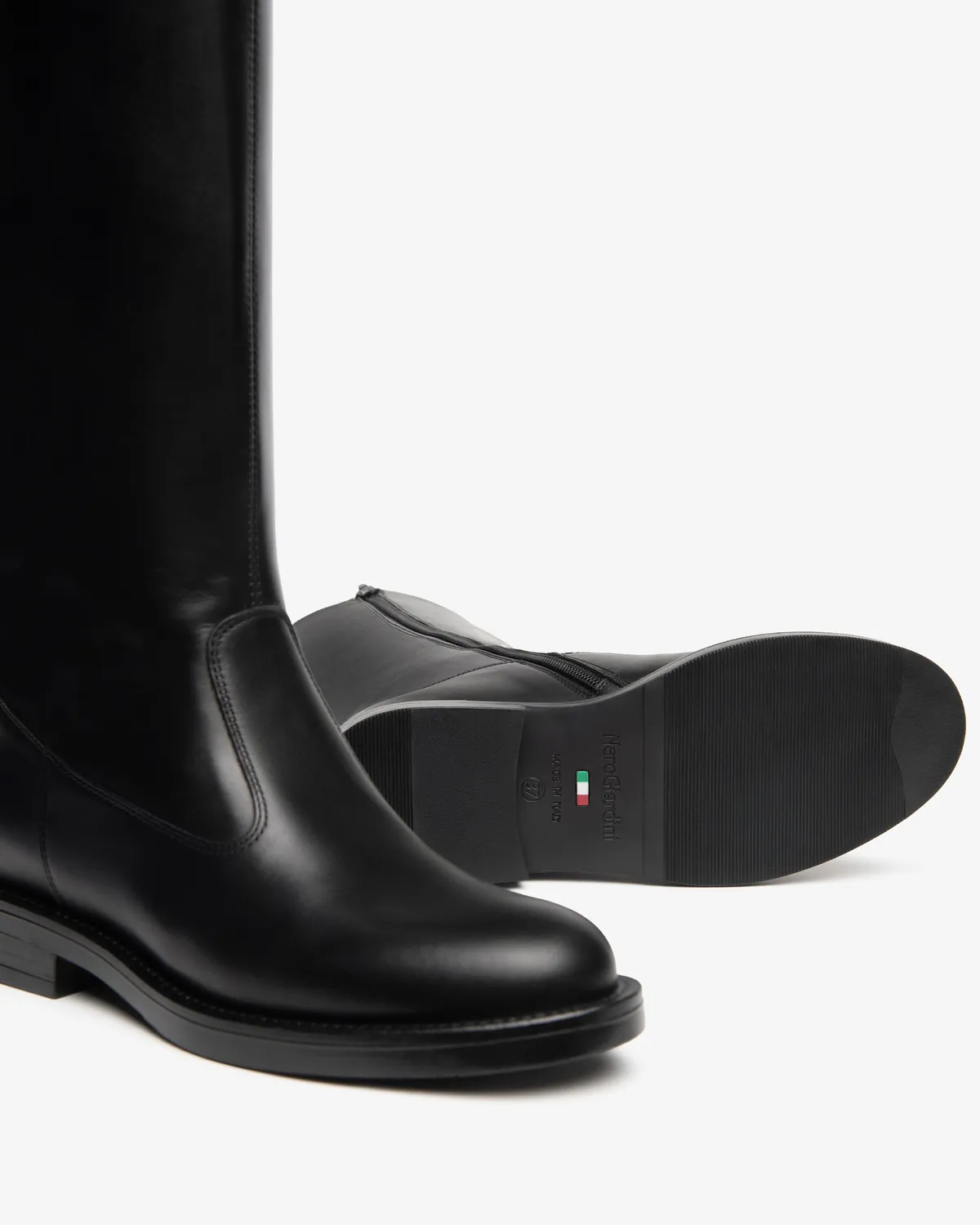 Cizme piele NeroGiardini dama toc 3 cm fermoar