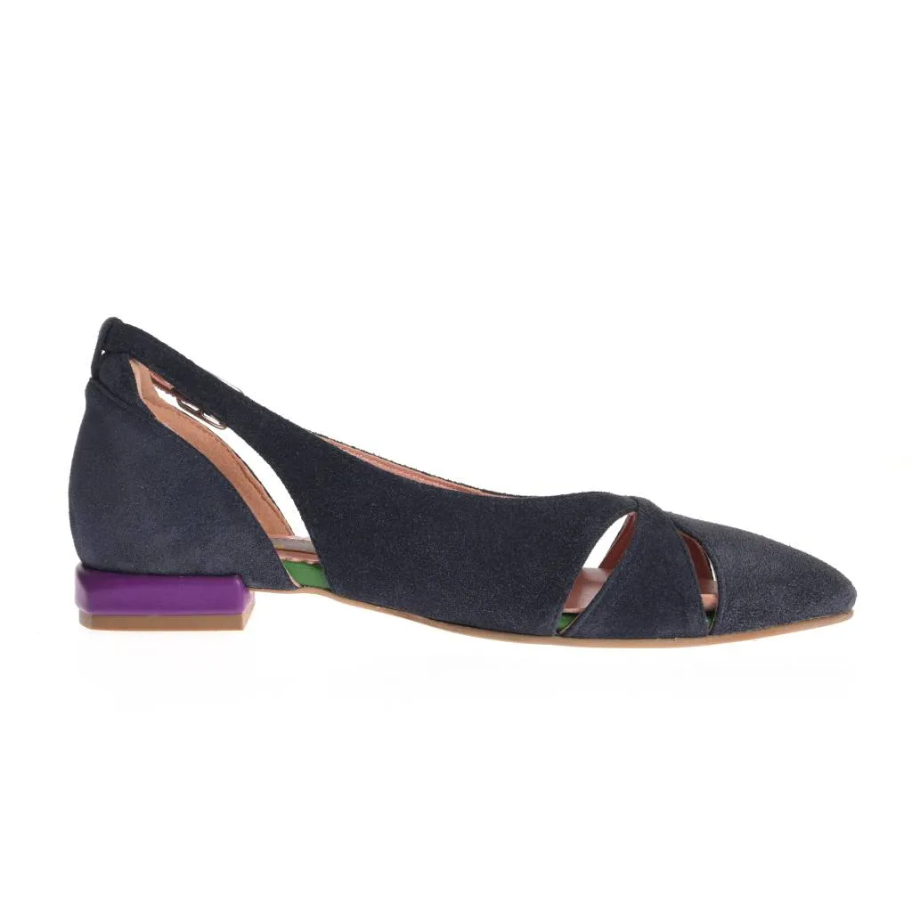 Ana Urbana Shoes New Orleans balerini bleumarin toc mic