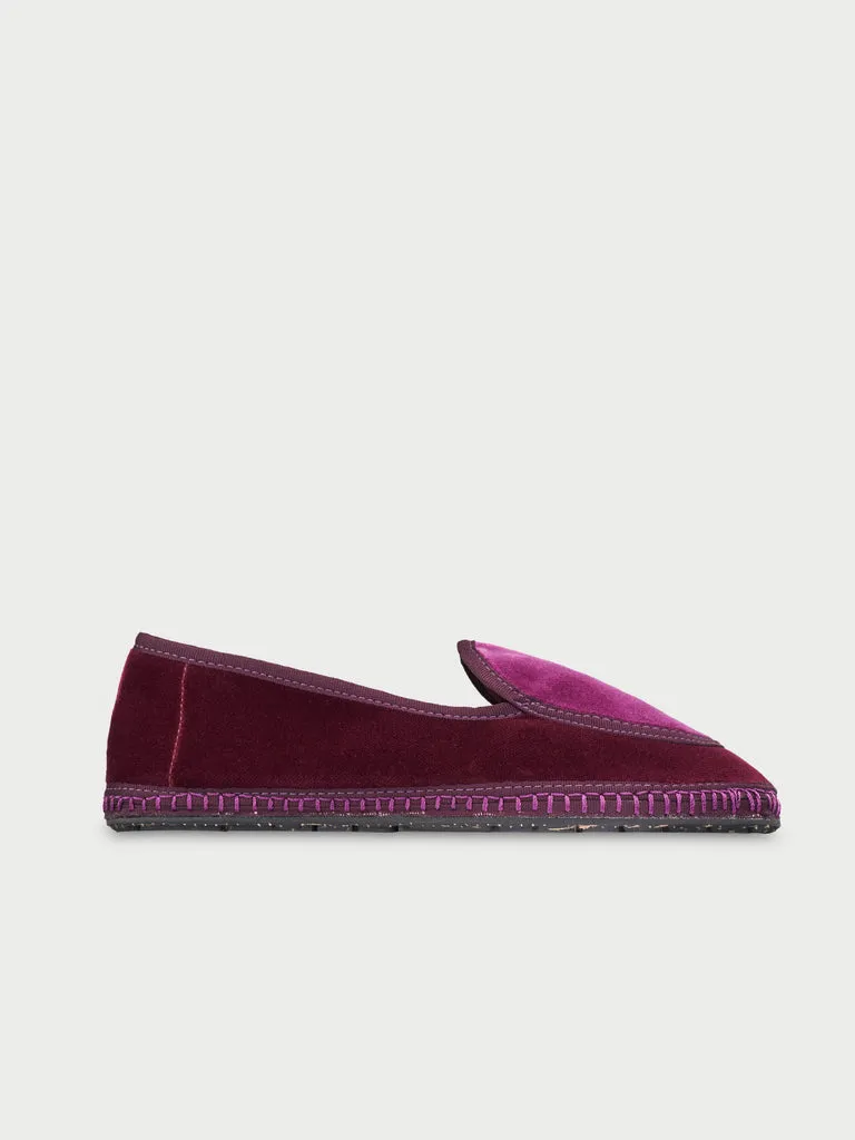 Flagelus Florence pantofi belgian velur visiniu