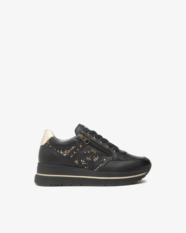 Sneakers dama NeroGiardini piele si material tehnic toamna-iarna
