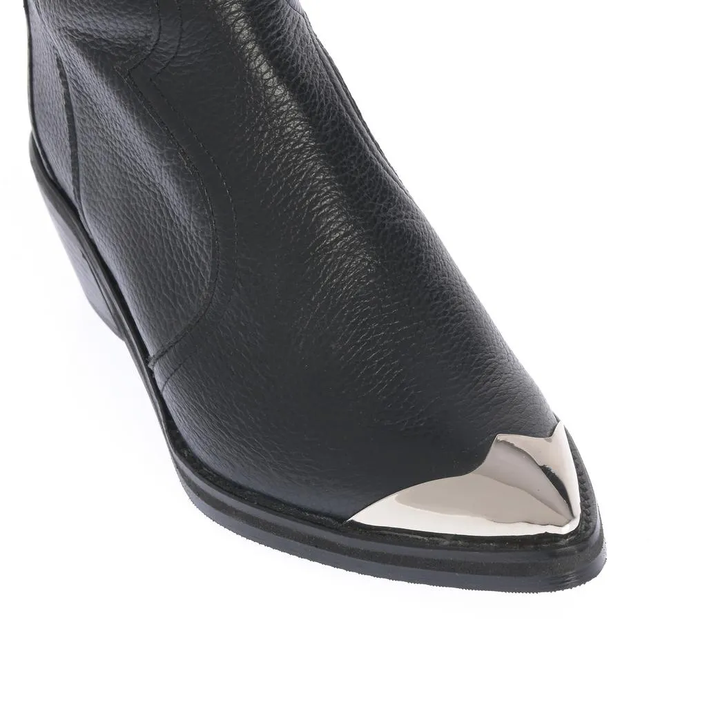 Ana Urbana Shoes Blair ciocate negre piele naturală