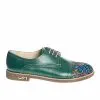 Pantofi dama piele naturala Catinca Shoes G11 verde mozaic
