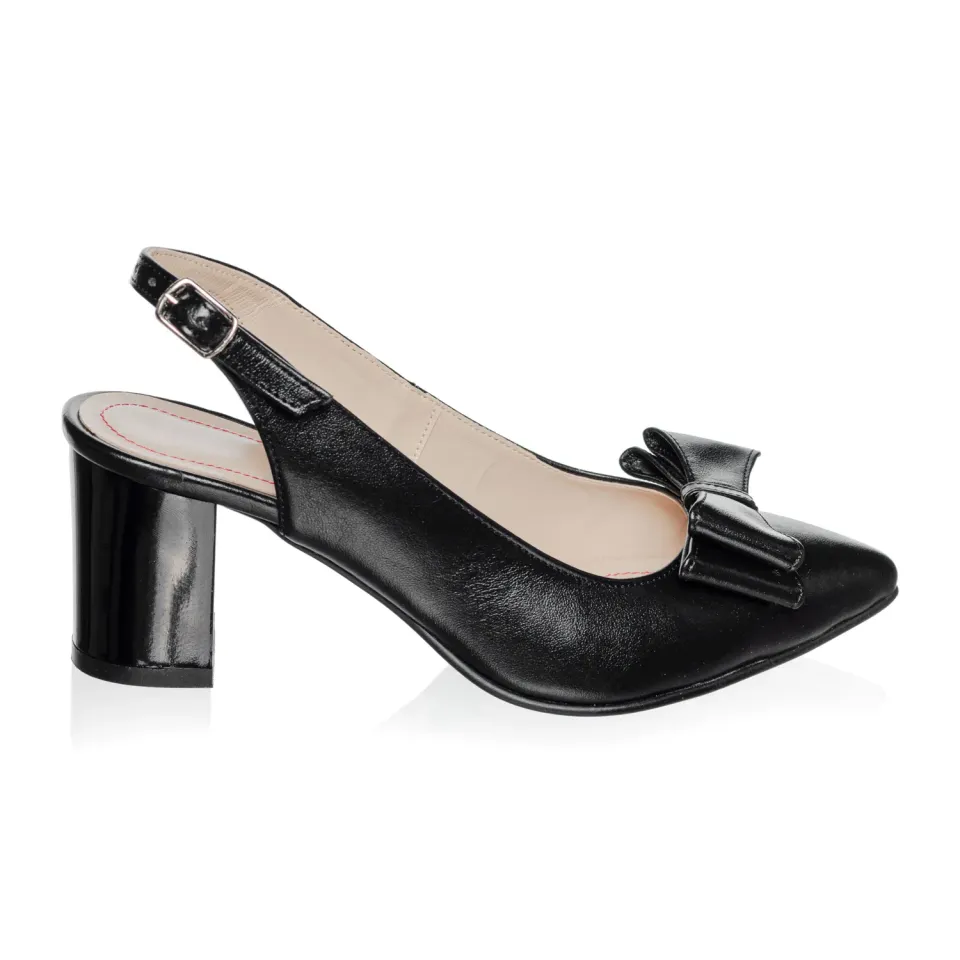 Catinca Shoes D18 N sandale dama negre piele naturala