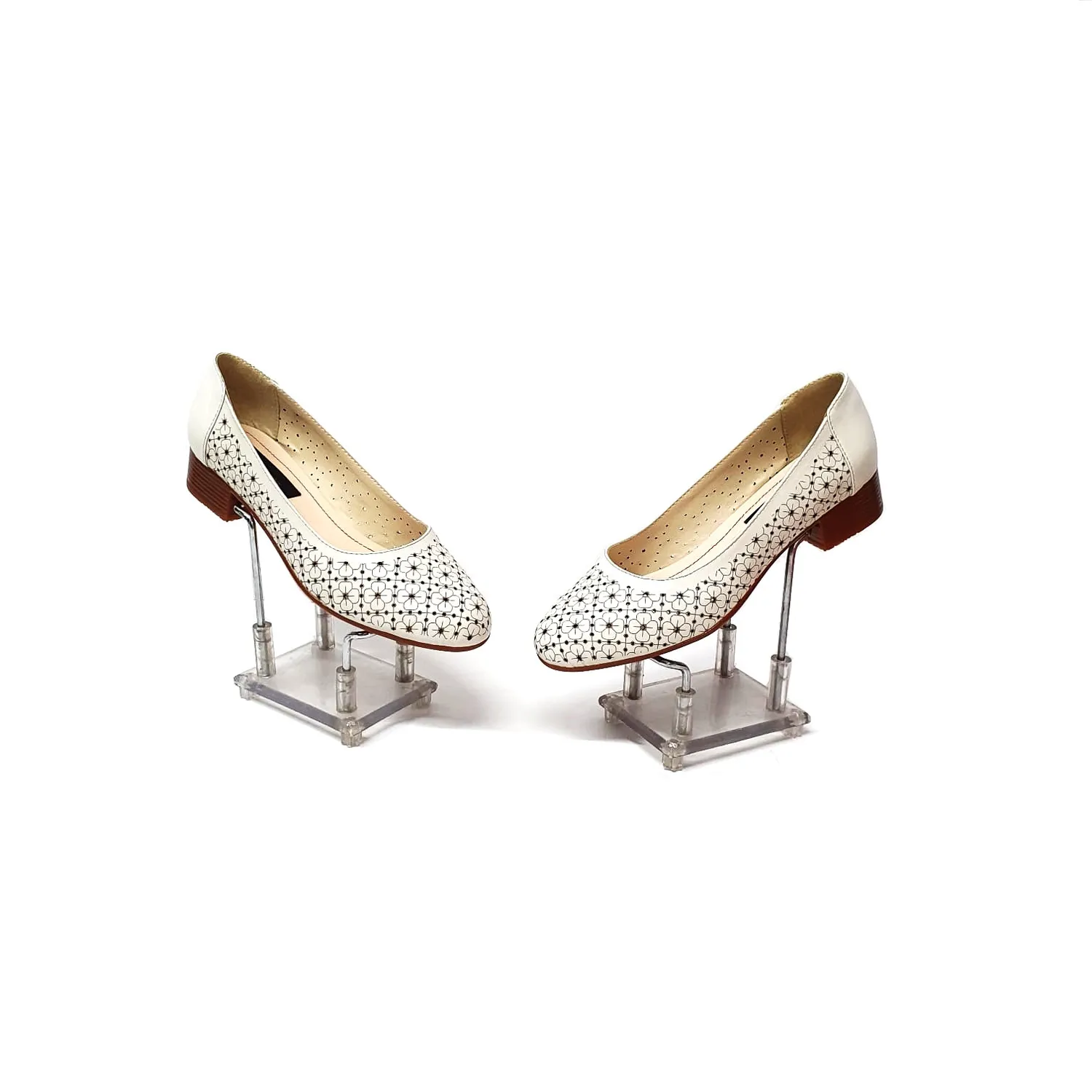 Catinca Shoes T18 BS pantofi dama bej sidef piele naturala