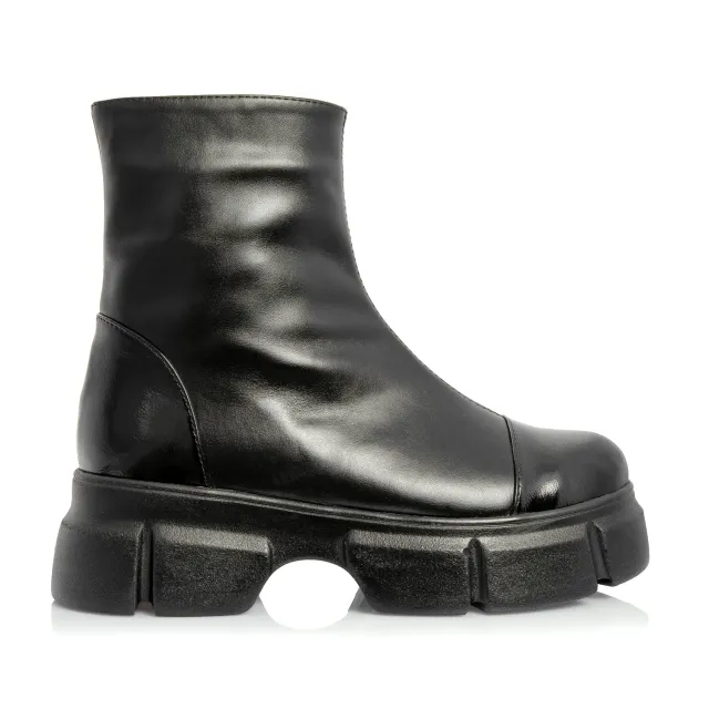 Catinca Shoes BC25F bocanci damă piele naturală negru box