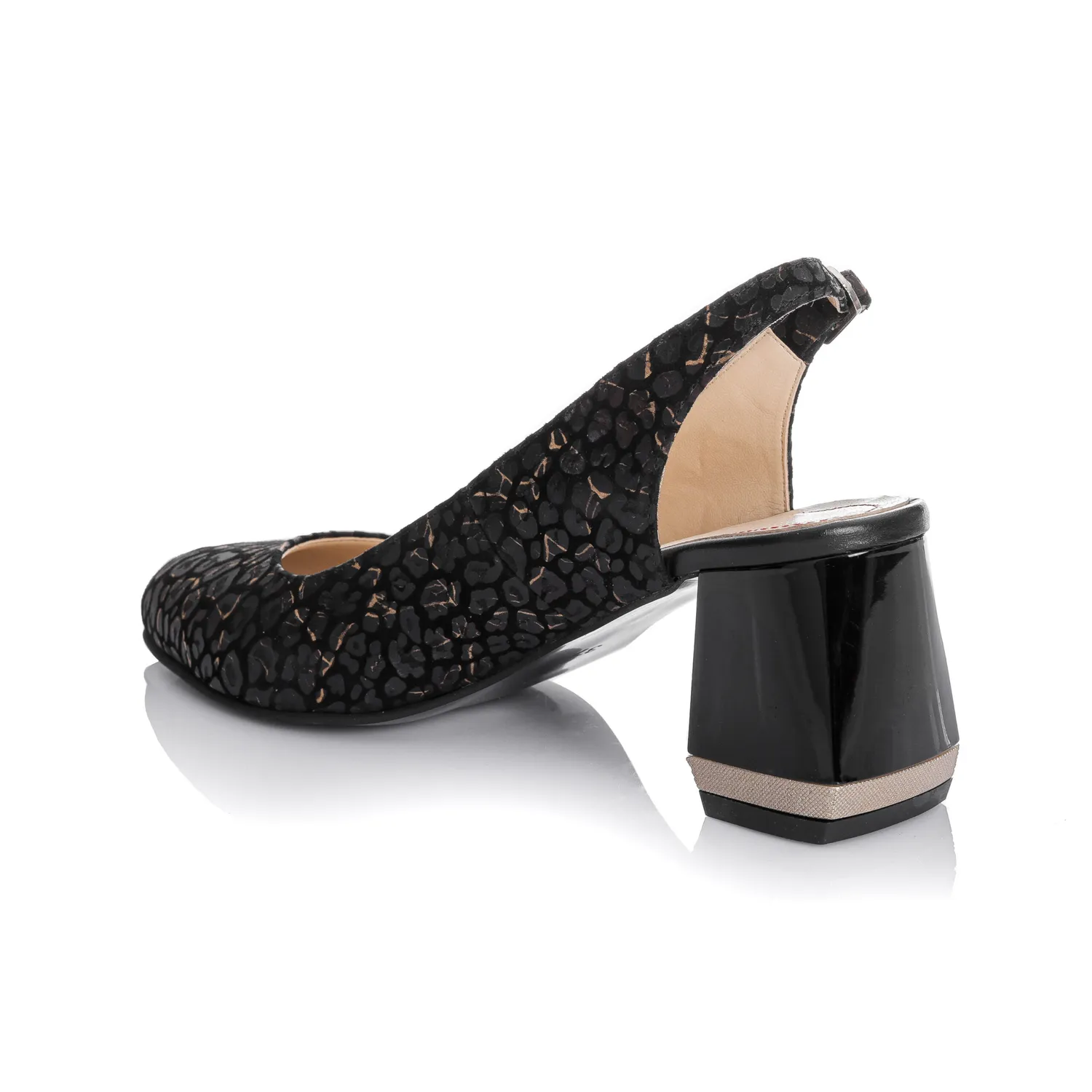Catinca Shoes D20 NPFA sandale dama ponei fir auriu piele