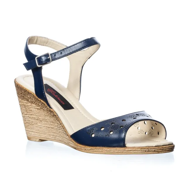 Catinca Shoes P16 BL sandale damă piele naturală bleumarin