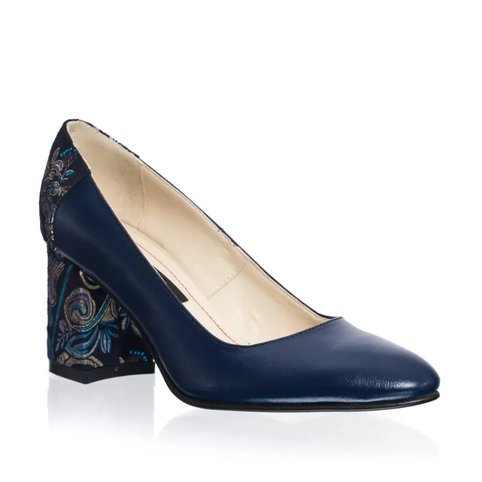 Catinca Shoes R12 ASN pantofi dama piele albastru negru
