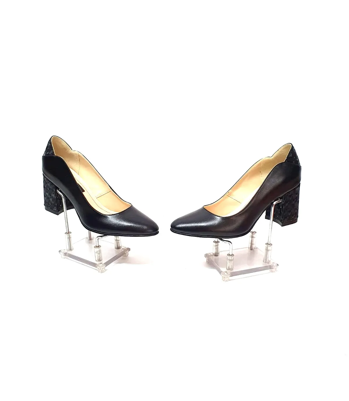 Catinca Shoes R9 NBN3D pantofi damă negru box piele naturală