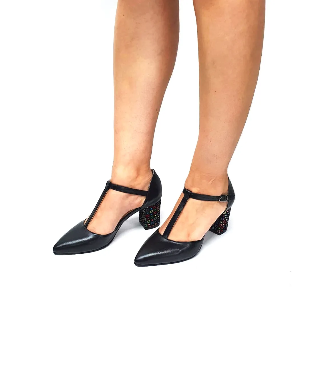 Catinca Shoes D13 NBPC sandale dama negre piele naturala