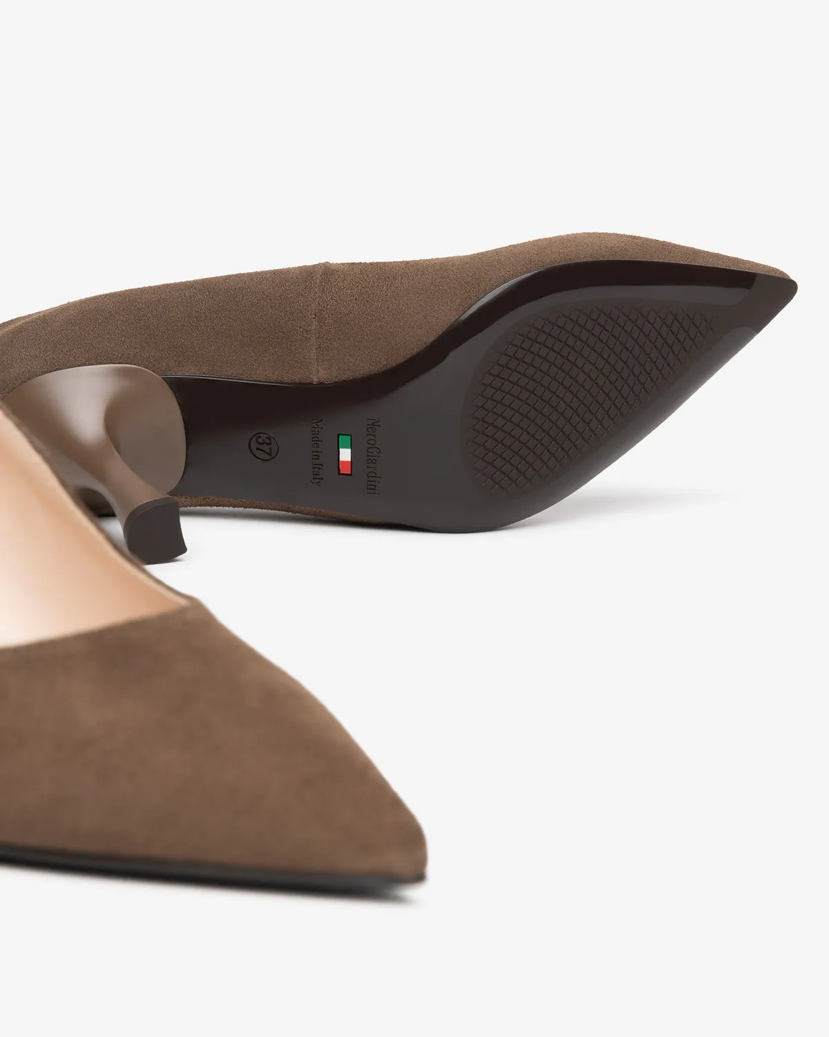 NeroGiardini pantofi piele damă toc 75 mm bej