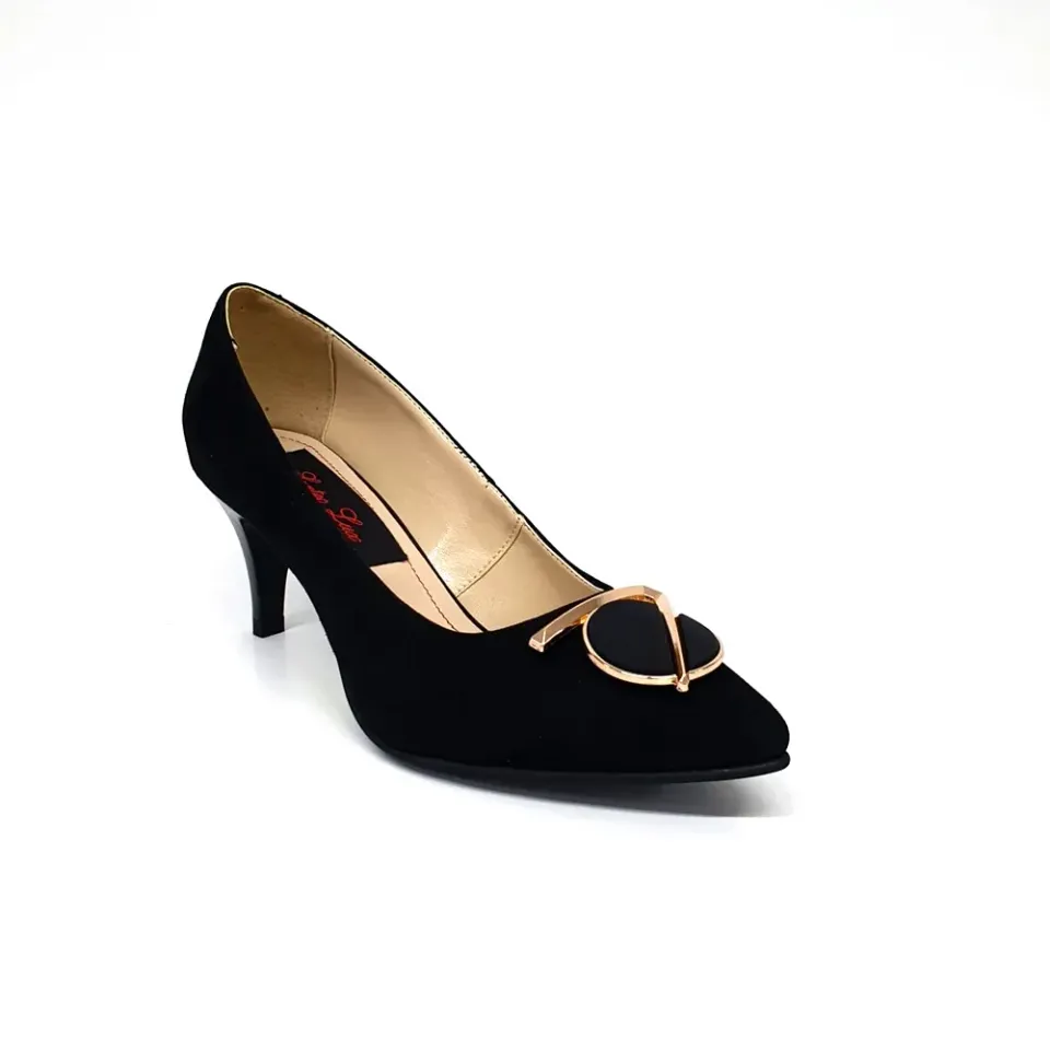 Catinca Shoes A24 NA pantofi dama piele antilopa negru