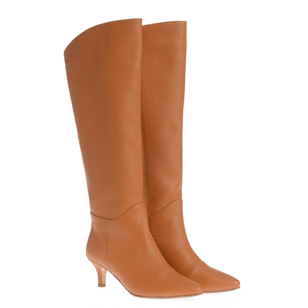 Ana Urbana Shoes Denisa cizme camel pana la genunchi