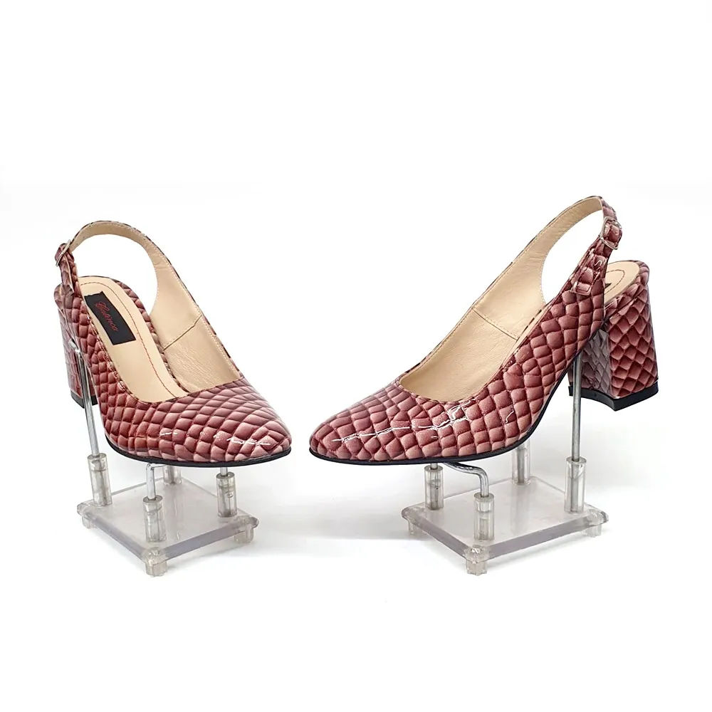 Catinca Shoes R77 BC sandale dama bordo piele naturala