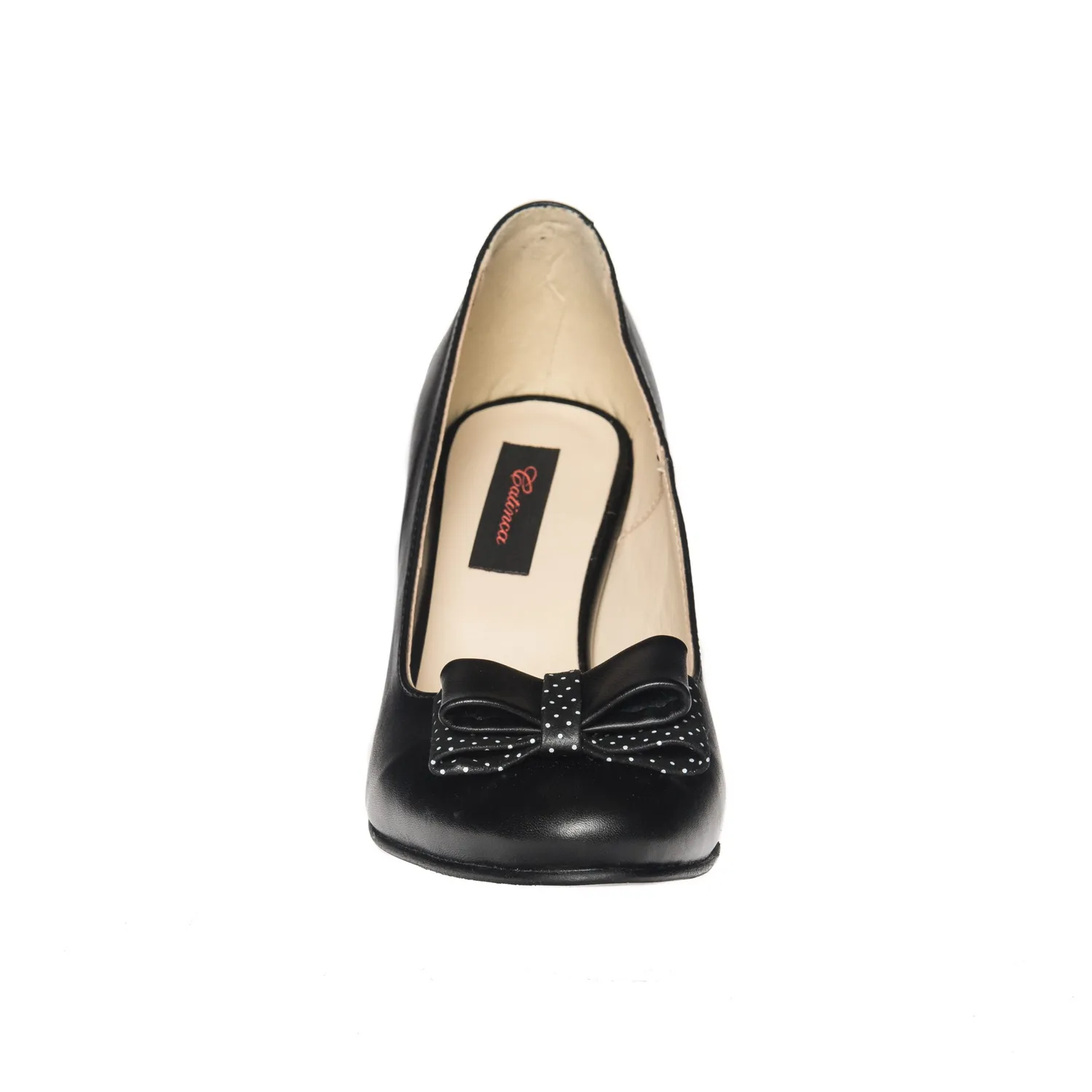 Catinca Shoes R5 NB pantofi dama piele negru buline