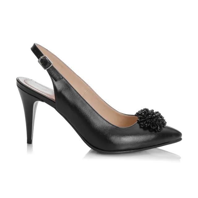 Catinca Shoes D45 N sandale dama negru piele naturala