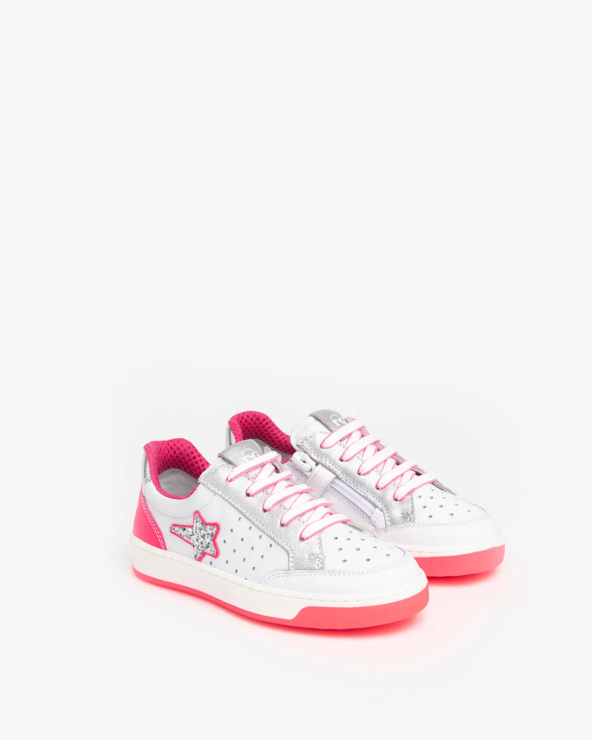 NeroGiardini Sneakers fete piele cu siret si fermoar